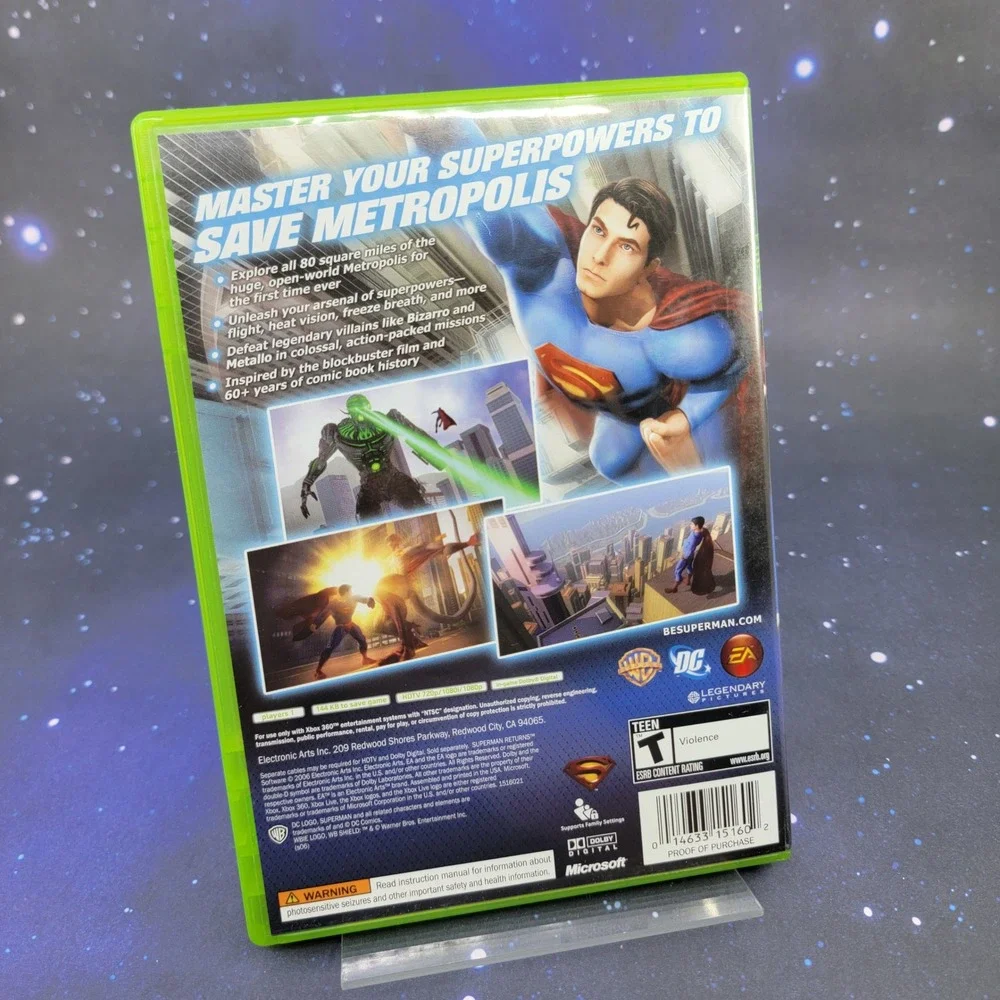 Superman Returns Xbox 360 Game DC Comics EA Games Complete with Manual CIB